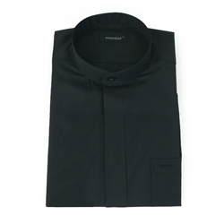 반팔 차이나 셔츠-검정