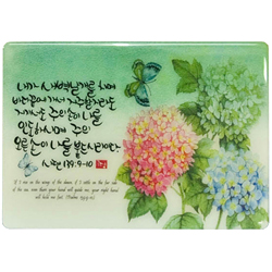 말씀 꽃 액자 - 새벽 날개 (K-0037) (고급형: 벽걸이,탁상 겸용)