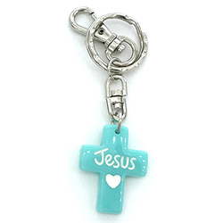 십자가키걸이 마블 (하늘색)