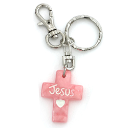 십자가키걸이 마블 (분홍색)