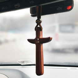 차량걸이 원목부활십자가(2)