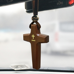 차량걸이 원목별십자가