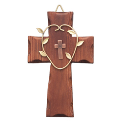 소나무 십자가(S) - 하트십자가 (KAO-012)