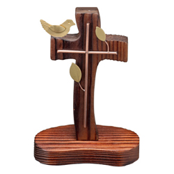 <font color=red>[15%할인] </font>소나무 탁상 십자가 - 십자가 새 (KAT-008)