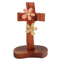 <font color=red>[15%할인] </font>소나무 탁상 십자가 - 꽃잎 (KAT-009)