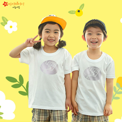 [MyJD] 포일아트 티셔츠: 예수님의 품속/실버 (아동용) - 9컬러