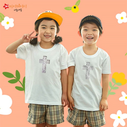 [MyJD] 포일아트 티셔츠: 십자가의 기도/실버 (교사용) - 9컬러