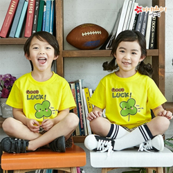 [MyJD] 국산 순면 아트 티셔츠 면티 반팔_럭키클로버(아동용)-9컬러