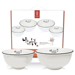 밥공기/국그릇 4P 세트 (No.740024)