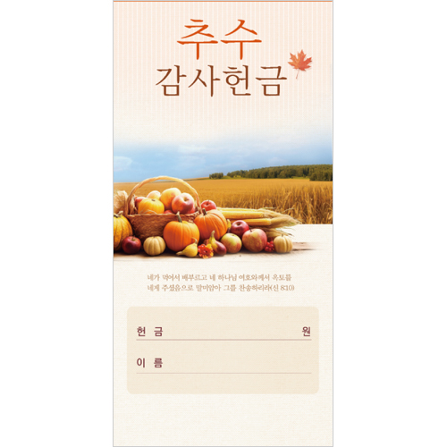 추수감사 헌금봉투-3080 (1속 100장)