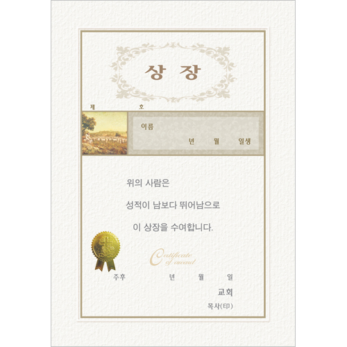 A4 상장 내지 (우, 10장 한세트)-6358