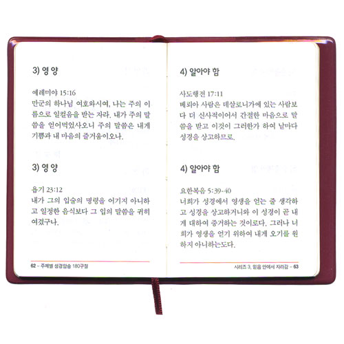 [주제별 성경암송] 한눈에 보는 180구절(개역한글)
