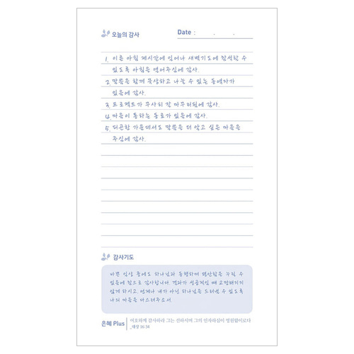 아가페 감사노트 中 (핑크)