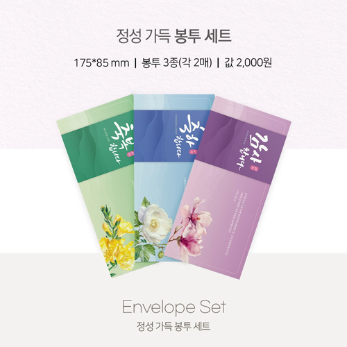 정성 가득 봉투 (3종 각 2매/6매 세트)