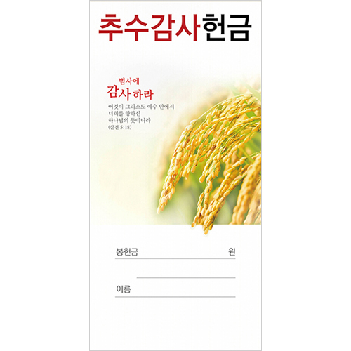 추수감사 헌금봉투 24-1 (1속 100장)