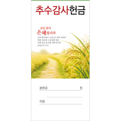 추수감사 헌금봉투 26-1 (1속 100장)