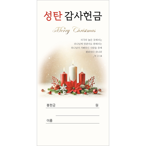 성탄감사헌금봉투 11 (1속 100장)