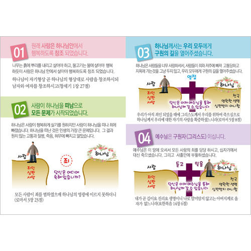 [사영리 전도지] 하나님의 선물 L102 (1속 100장)