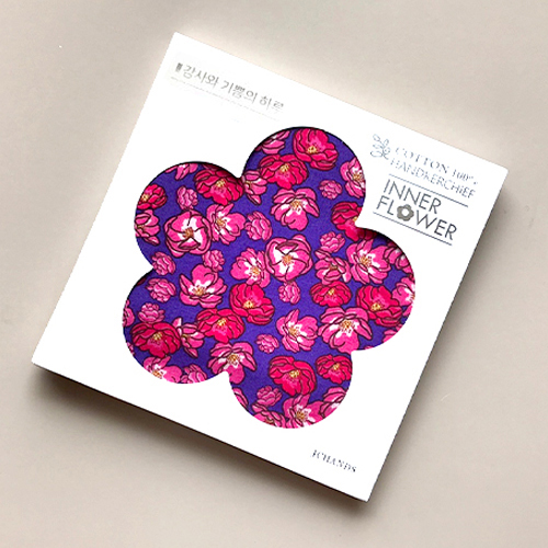 이너플라워손수건 02_Flower of RedViolet(감사와기쁨의하루)