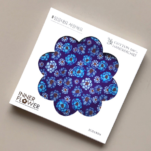 이너플라워손수건 06_Flower of Blue(힘을내요사랑해요)
