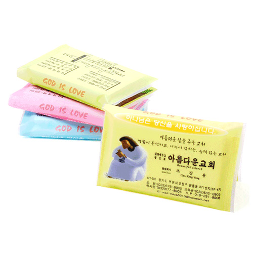 [2면인쇄] 소지갑형 14조 28매 최고급 티슈-가스펠