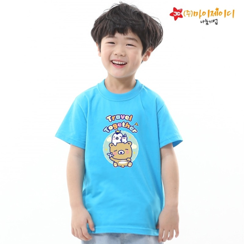 [MyJD] 국산 순면 아트 티셔츠 면티 반팔_트레블 투게더(아동용)-12컬러