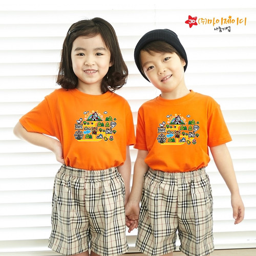 [MyJD] 국산 순면 아트 티셔츠 면티 반팔_놀이동산 탐험대(아동용)-12컬러